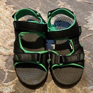 Kids Black and Green Adventure Sandals